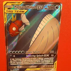 Pokemon Magikarp & Wailord GX TAG TEAM Ultra Rare Full Art Holo 160/181 - Image 2