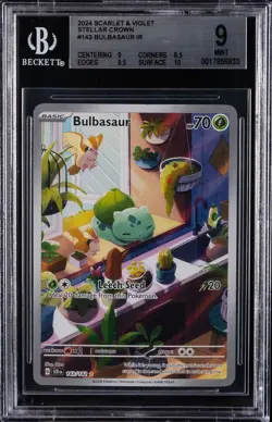 2024 POKEMON SCARLET & VIOLET STELLAR CROWN IR #143 BULBASAUR BGS 9 - Image 1