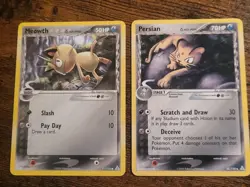 Pokemon EX Holon Phantoms Persian 48/110 and Meowth 71/110 - Image 1