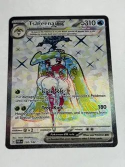 Pokemon TCG Tsareena EX Paradox Rift Tera Full Art Ultra Rare Card 220/182 - Image 1