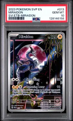 2023 POKEMON SVP EN-SV BLACK STAR PROMO #013 MIRAIDON PSA 10 - Image 1