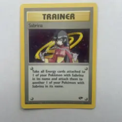 Pokemon TCG WOTC Sabrina Trainer Gym Challenge Holo - Image 2