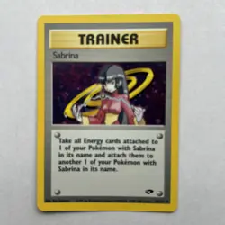 Pokemon TCG WOTC Sabrina Trainer Gym Challenge Holo - Image 4