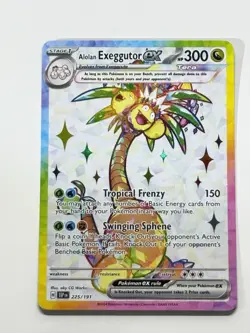 Alolan Exeggutor ex 225/191 Full Art Holo Pokemon SV08: Surging Sparks ENG NM #4 - Image 3