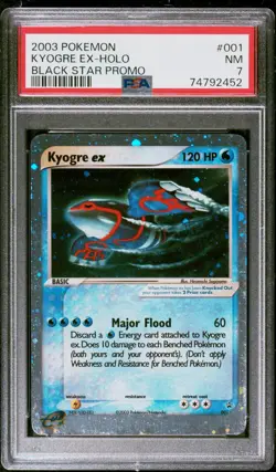 2003 Pokemon Black Star Promo Kyogre Ex-Holo #1 PSA 7 - Image 1
