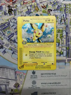Pokemon EXPEDITION - #22/165 Pichu - Holo - ENG - Heavily Played - Image 1