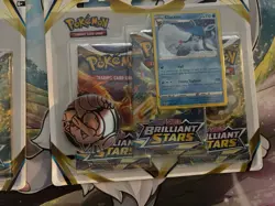 Pokemon TCG Sword & Shield Brilliant Stars Glaceon 3-Booster Blister Packs - Image 3