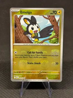 Emolga (Master Ball Pattern) Common SV: Black Bolt 029/086 NM Pokemon TCG - Image 1