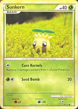 Sunkern 85/123 Common HeartGold & SoulSilver Pokemon Lightly Played - Image 1