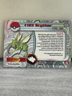 2000 Topps Chrome Pokemon Series 2 Scyther Spectra #123 - NM - Image 2