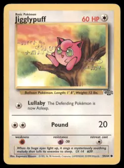JIGGLYPUFF 54/64 JU JUNGLE POKEMON COMMON MP - Image 2