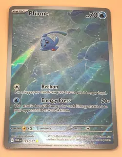 Phione 175/167 – Twilight Masquerade (Illustration Rare) - NM - 2024 Pokemon TCG - Image 1