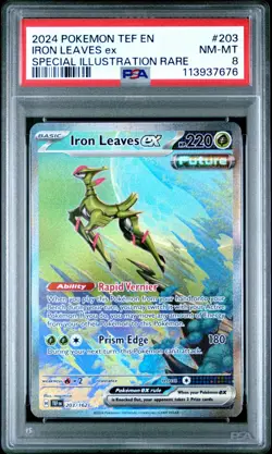 2024 Pokemon TEF En Iron Leaves Ex Special Illustration #206/162 PSA 9 - Image 1