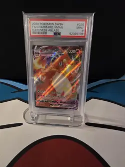 PSA 9 2020 POKEMON SWORD & SHIELD DARKNESS ABLAZE FULL ART/CHARIZARD VMAX 020 - Image 1