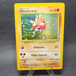 Pokemon TCG Hitmonchan 007/102 Base Set Holo Rare Spanish Holo HP 70 - Image 1