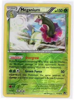 Pokemon TCG - Meganium 3/122 - XY Breakpoint - Reverse Holo Rare - Image 1