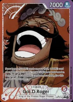 One Piece CCG TCG Gol.D.Roger Alternate Art Leader OP13 003 Carrying On His Will - Image 1