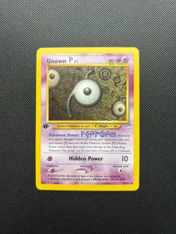 Pokemon Card Neo Destiny 1st Edition Unown P 58/105 WOTC - Image 1