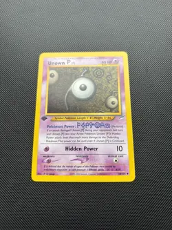 Pokemon Card Neo Destiny 1st Edition Unown P 58/105 WOTC - Image 2