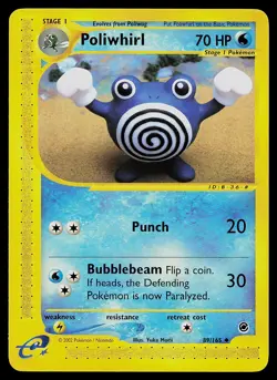 Pokemon Card - Poliwhirl Expedition 89/165 Uncommon - Image 1