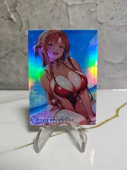 Asuna Trading Card Waifu Goddess Story Anime Girl holo Karte Manga Full Art - Image 1