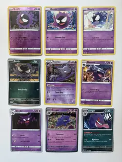 Gengar Haunter Gastly Pokemon Card Lot Holo Rare x9 Breakthrough 151 SWSH MP-NM - Image 1