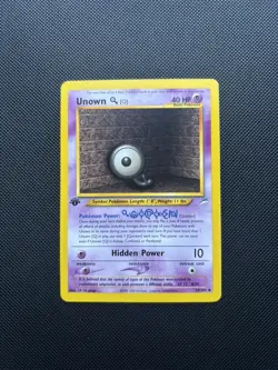 Pokemon Card Neo Destiny 1st Edition Unown Q 59/105 WOTC - Image 1