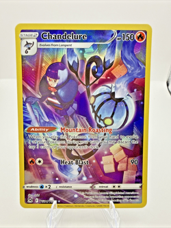 Pokemon TCG Sword & Shield Lost Origin Chandelure Ultra Rare Card TG04/TG30 - Image 1