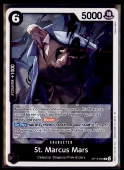 One Piece St. Marcus Mars OP13-091 Carrying on His Will Rare 4 card lot - Image 1