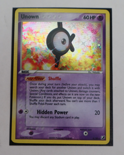 Pokemon TCG Unown K/28 Holo Rare Card EX Unseen Forces Swirl - Image 1