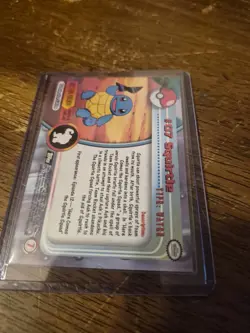 SQUIRTLE #07 1999 Topps Holo Pokemon CARD Black Logo TV In Top Loader - Image 3