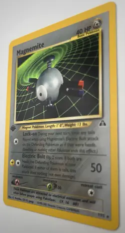 Pokemon Magnemite Neo Discovery Holo Rare 7/75 40 HP Basic 1st Edition 2001 Card - Image 4