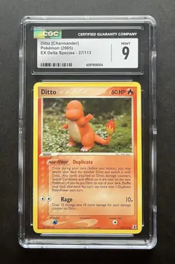 CGC 9 MINT Ditto [Charmander] 2005 EX Delta Species 61/113 Pokemon Card - Image 1