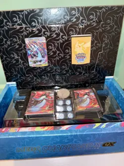 Pokemon Mega Charizard X EX UPC Box with Sealed Promo Cards & More - NO Packs - Image 1