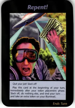 Repent! SubGenius Card INWO Illuminati New Word Order Game LP - Image 1
