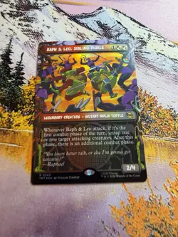 Raph & Leo, Sibling Rivals - Showcase TMT NM MTG Foil - Image 1