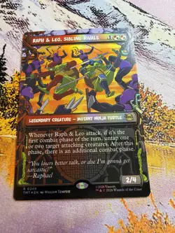 Raph & Leo, Sibling Rivals - Showcase TMT NM MTG Foil - Image 3