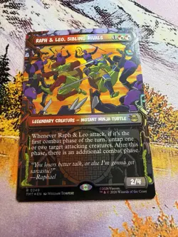 Raph & Leo, Sibling Rivals - Showcase TMT NM MTG Foil - Image 4