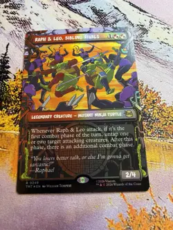 Raph & Leo, Sibling Rivals - Showcase TMT NM MTG Foil - Image 5