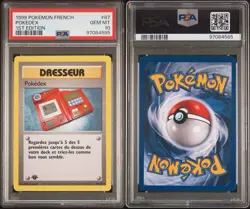 1999 Pokemon FRENCH 1st Edition Base Set Pokedex 87/102 PSA 10 GEM MINT - Image 3
