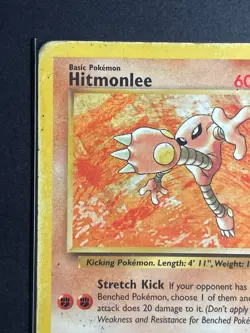 Pokemon '106 Hitmonlee 22/62 Rare Vintage WOTC 1999 MP - Image 3