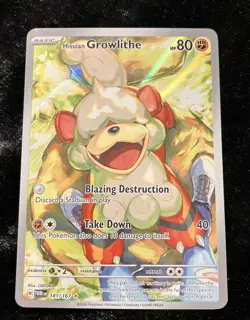 Pokemon Hisuian Growlithe 181/167 Sv06: Twilight Masquerade Illustration Rare NM - Image 2