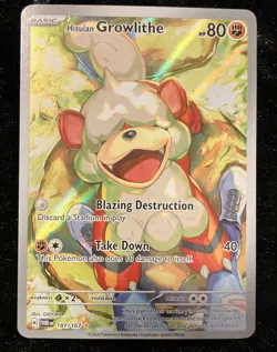 Pokemon Hisuian Growlithe 181/167 Sv06: Twilight Masquerade Illustration Rare NM - Image 3