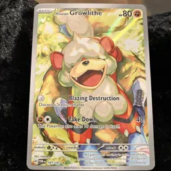 Pokemon Hisuian Growlithe 181/167 Sv06: Twilight Masquerade Illustration Rare NM - Image 5