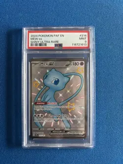 2024 POKEMON PAF EN-PALDEAN FATES SHINY ULTRA RARE #216 MEW EX PSA 9 - Image 1
