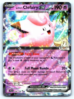Lillie's Clefairy ex Double Rare Holo #056/159 Journey Together Pokemon TCG - Image 1