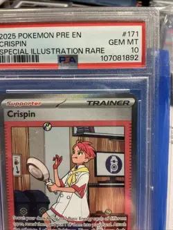 💎 POKEMON PRE EN-PRISMATIC EVOLUTIONS 171/131 CRISPIN SIR PSA 10 - Image 2
