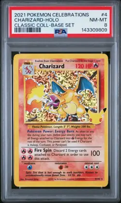 2021 Pokemon Charizard-Holo #4/102 PSA 8 Celebrations Classic Collection - Image 1