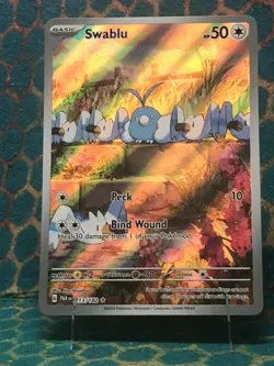 2023 Pokemon Scarlet & Violet Paradox Rift Swablu IR 213/182 - NM+ - Image 1
