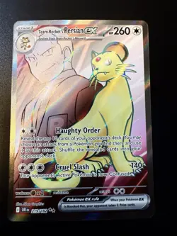 Pokemon TCG Team Rockets Persian EX Full Art 219/182 Destined Rivals Ultra Rare - Image 1